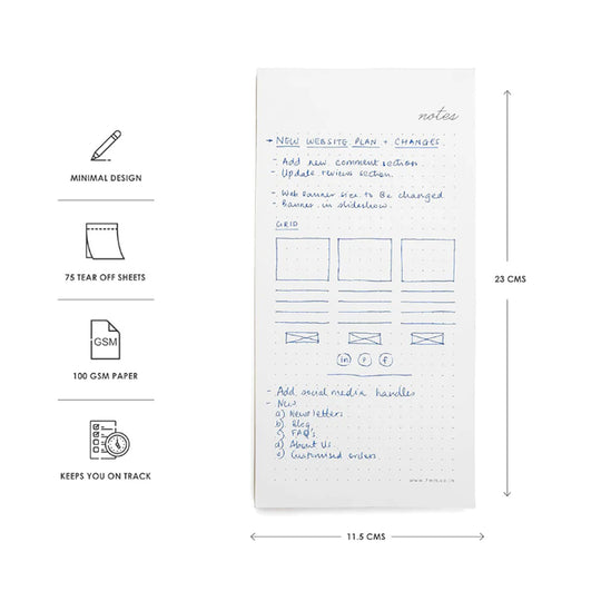 7mm Minimal Dot Grid Notepad