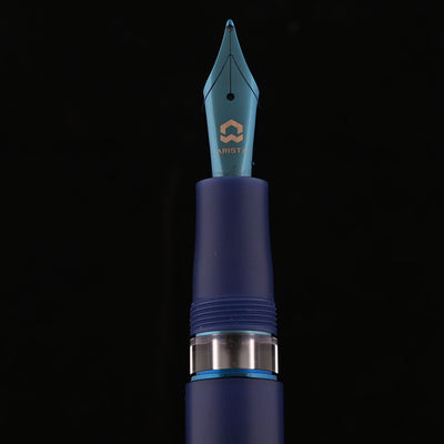 Arista One Fountain Pen - Matte Dark Blue PVD 11