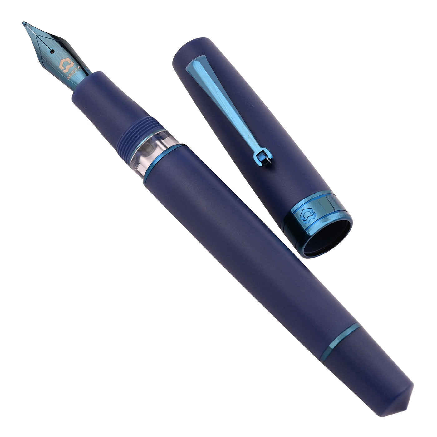 Arista One Fountain Pen - Matte Dark Blue PVD 3