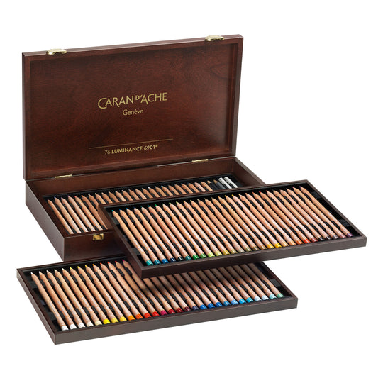 Caran d'Ache Luminance 6901 - Wooden Box of 80 Colour Pencils