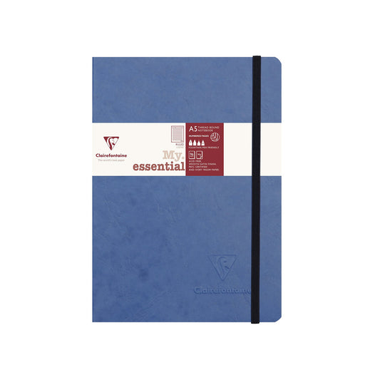 Clairefontaine My Essential Blue Threadbound Notebook - A5, Ruled
