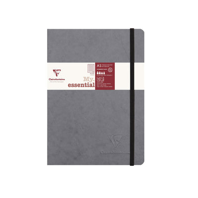 Clairefontaine My Essential Gray Threadbound Notebook - A5 Ruled 1