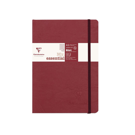 Clairefontaine My Essential Red Threadbound Notebook - A5, Ruled