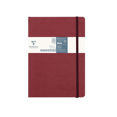 Clairefontaine My Essential Red Threadbound Notebook - A5 Squared 1