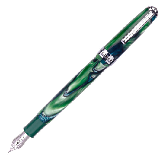 Click Falcon Acrylic Fountain Pen - Green Blue CT