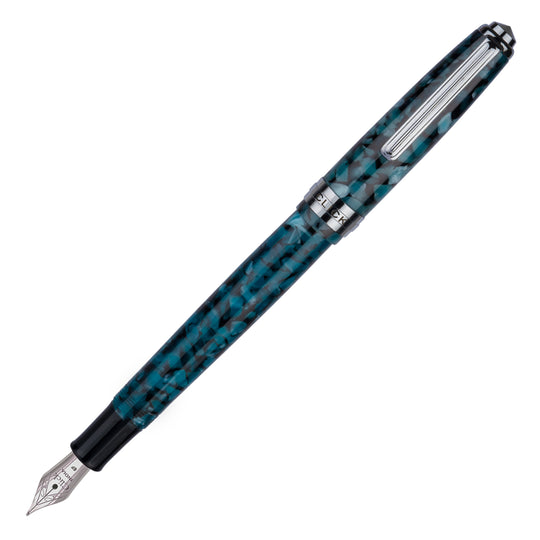 Click Falcon Premium Acrylic Fountain Pen - Glacier Blue CT