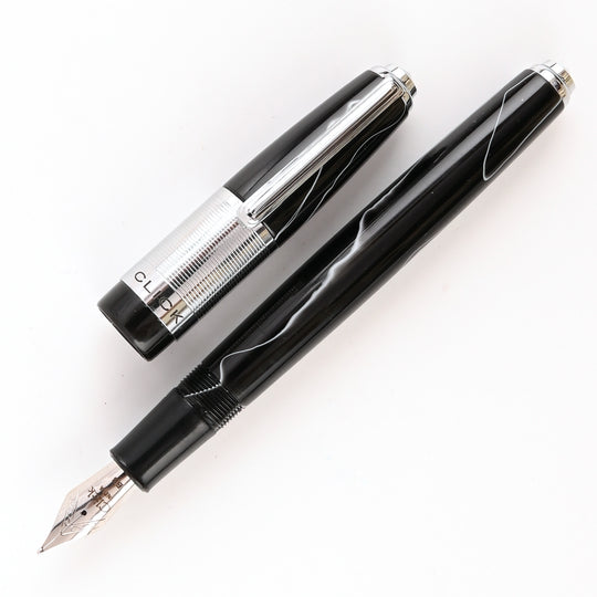 Click Retro Acrylic Fountain Pen - Black CT