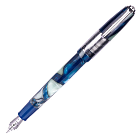 Click Retro Acrylic Fountain Pen - White Blue CT