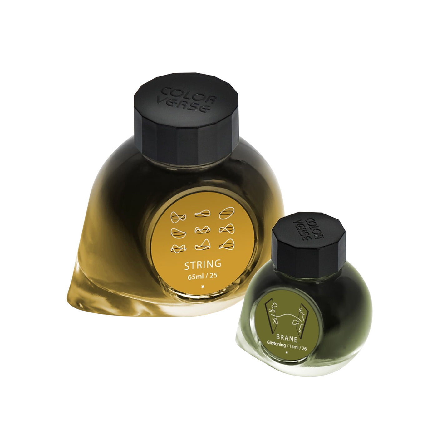 Colorverse Multiverse String & Brane Ink Bottle Yellow (65ml) + Glistening Green (15ml) 1