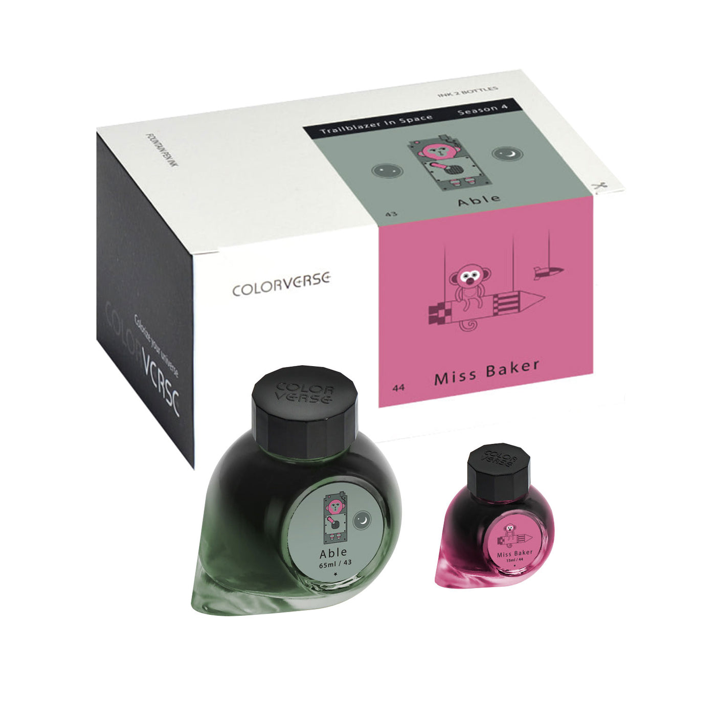 Colorverse Trailblazer in Space Able & Miss Baker Ink Bottle Green (65ml) + Pink (15ml) 3