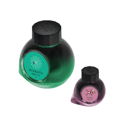 Colorverse Trailblazer in Space Arabella & Anita Ink Bottle Green (65ml) + Pink (15ml) 1
