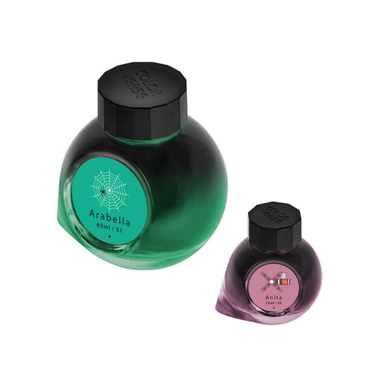 Colorverse Trailblazer in Space Arabella & Anita Ink Bottle, Green (65ml) + Pink (15ml)