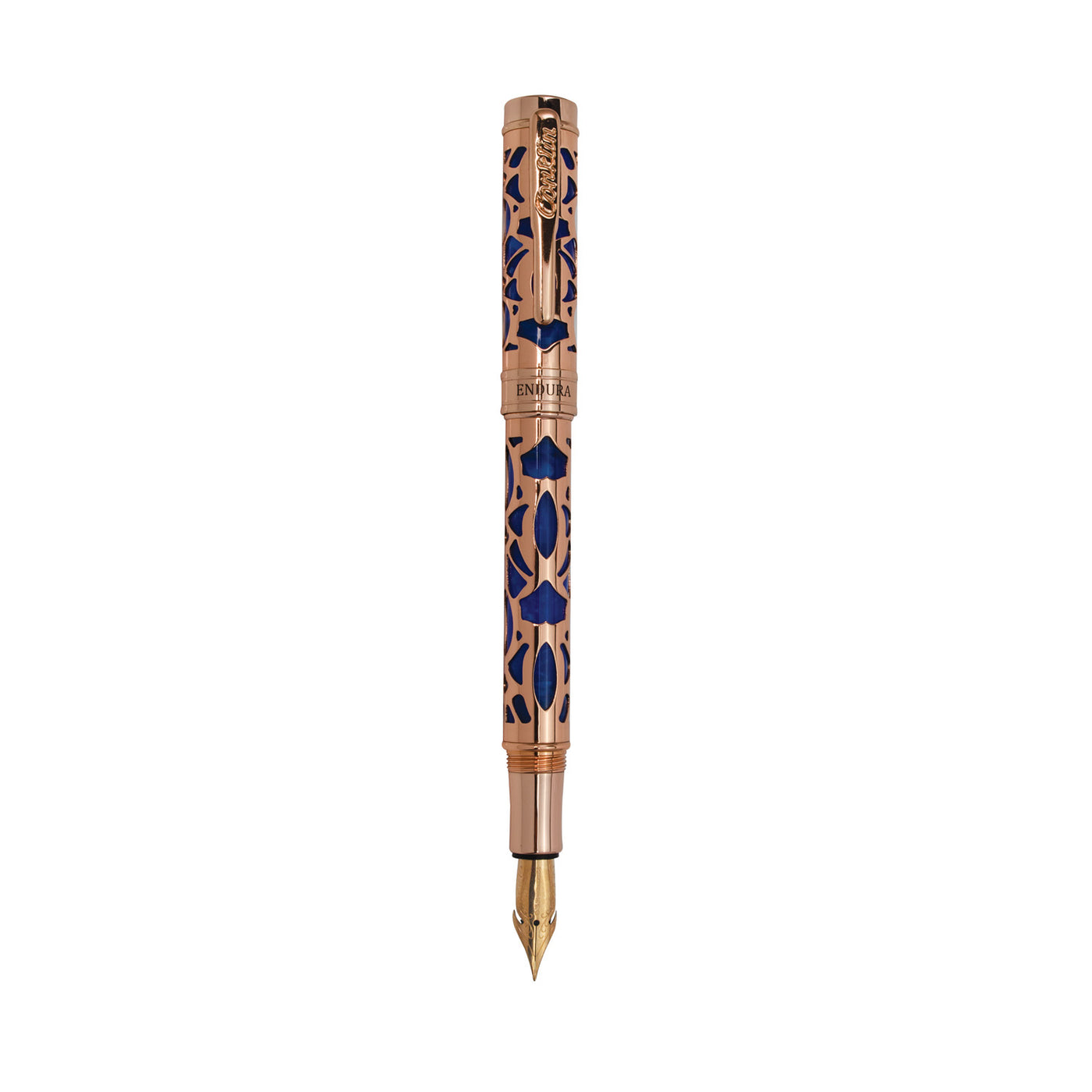 Conklin Endura Deco Crest Fountain Pen - Blue 4