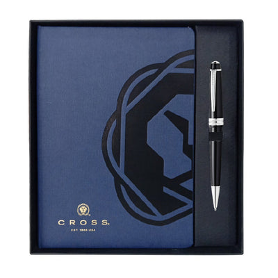 Cross Gift Set - Bailey Light Black CT Ball Pen with Blue A5 Journal