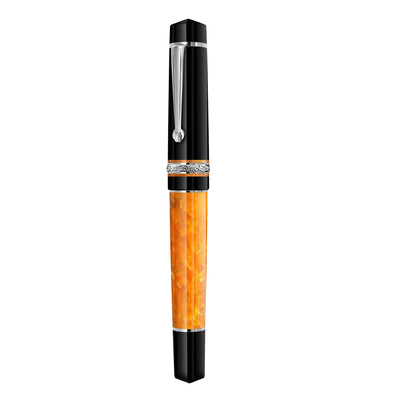 Delta Dolce Vita DV 2.0 Premiere Fountain Pen - Black Orange CT 3