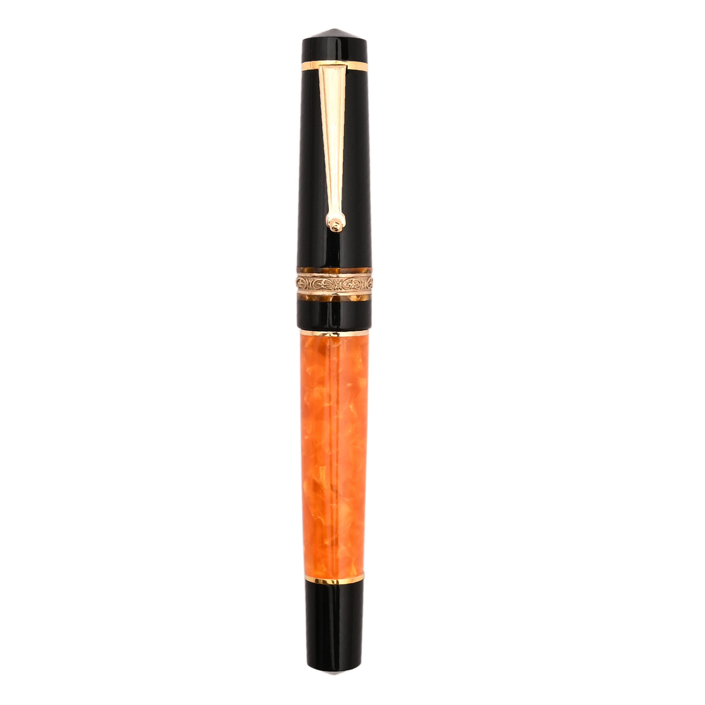 Delta Dolce Vita DV 2.0 Premium Fountain Pen - Black Orange GT 4