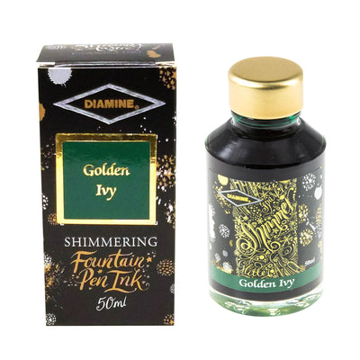 Diamine Shimmer Ink Bottle Golden Ivy - 50ml 1