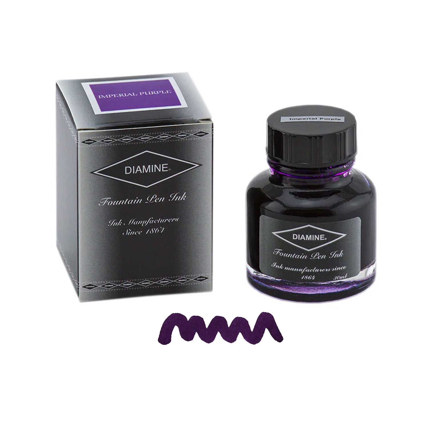 Diamine Tinten-Set - 2 X 30ml Füllfederhaltertinte In Imperial Purple & Majestic Blue