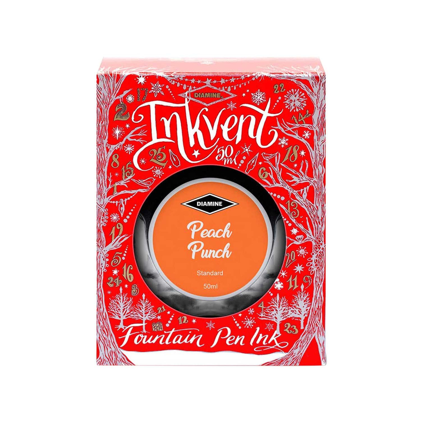 Diamine Inkvent Standard Ink Bottle Peach Punch - 50ml 2