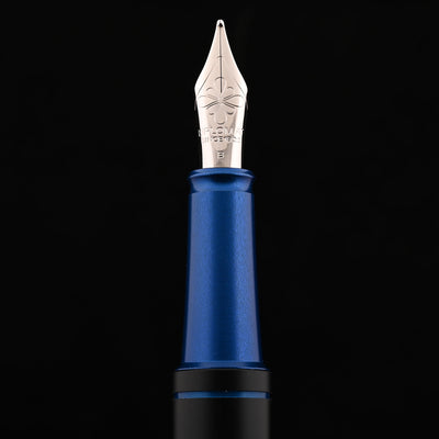 Diplomat Elox 14K Gold Fountain Pen - Ring Black Blue 6