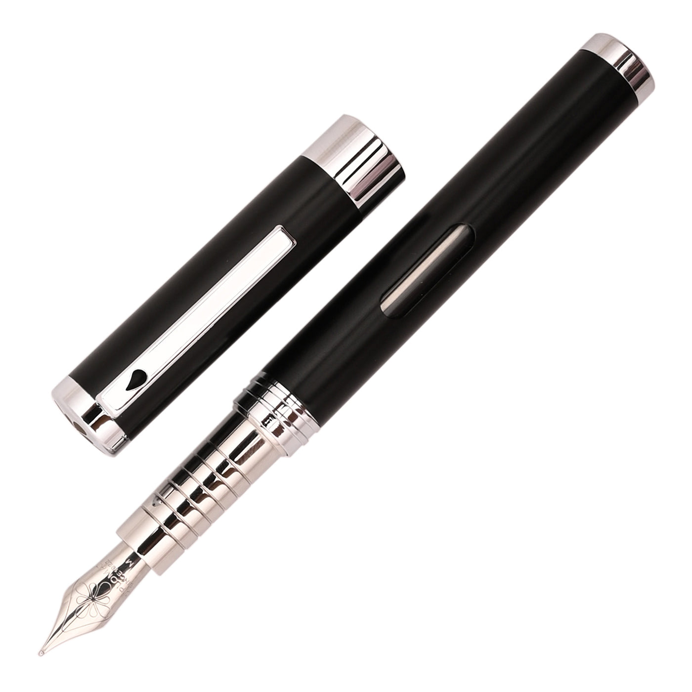 Diplomat Nexus Fountain Pen - Black/Chrome 1