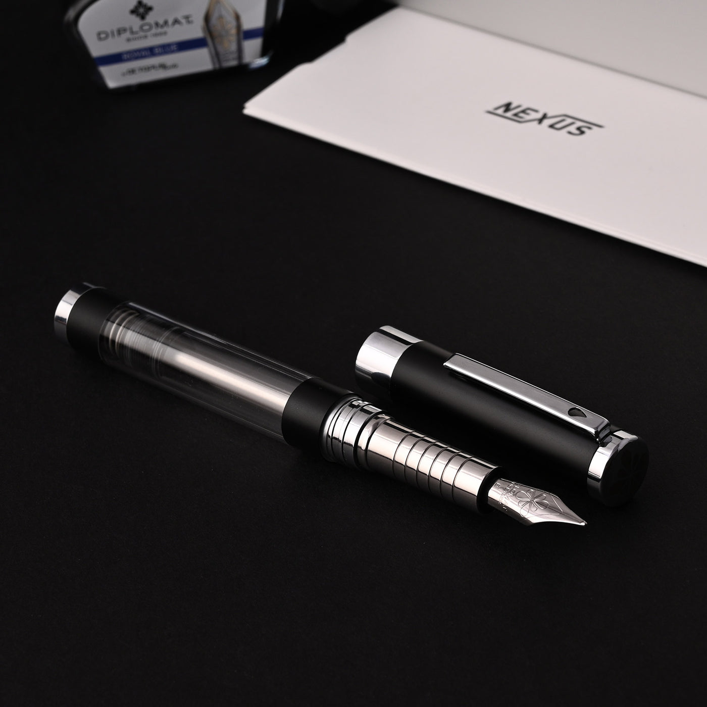 Diplomat Nexus Fountain Pen - Demo Black CT 6