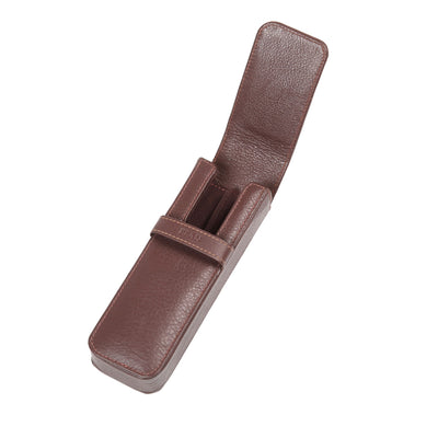 Elan Leather 2 Pen Holder - Brown 2