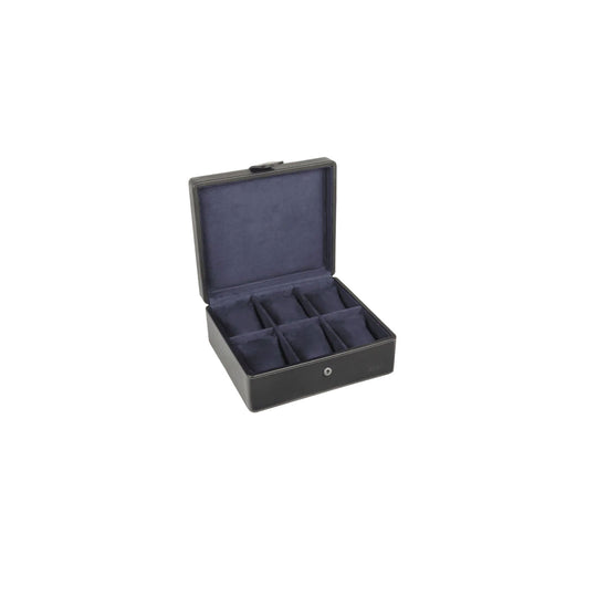 Elan Leather 6 Watch Case - Black