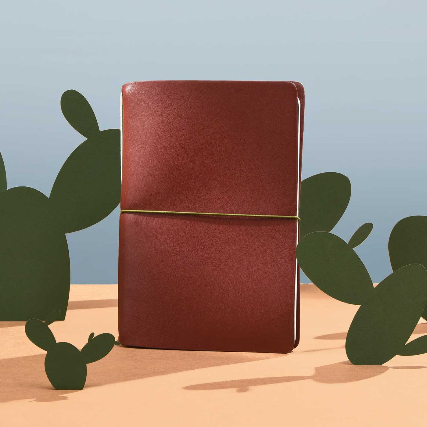 Endless Explorer Refillable Cactus Leather Journal - Maroon 3