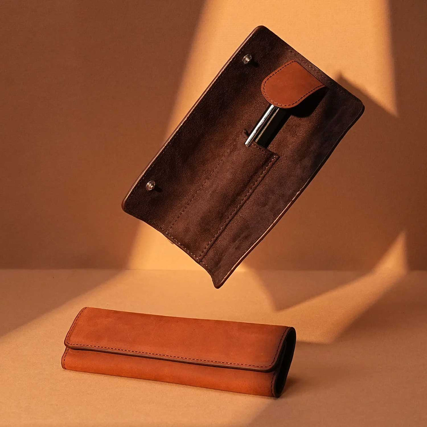 Endless Companion Leather 1 Pen Holder - Brown 1