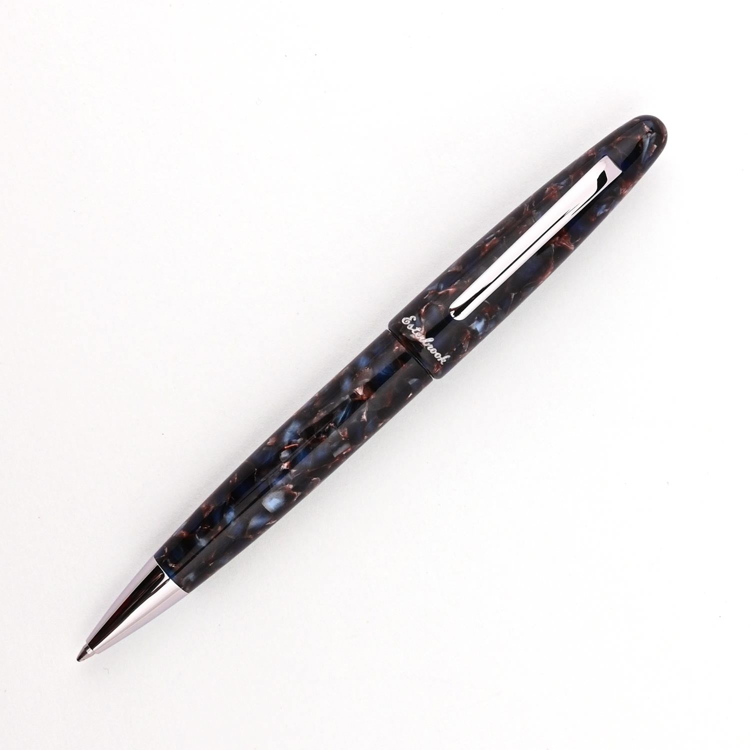 Penna A Sfera Esterbrook Estie ENB159 – Nouveau Blue Gold – Corpo In Resina Marmorizzata – Meccanismo A Rotazione