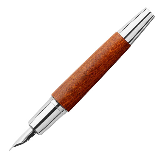 Faber-Castell E-motion Fountain Pen - Pearwood Reddish Brown CT