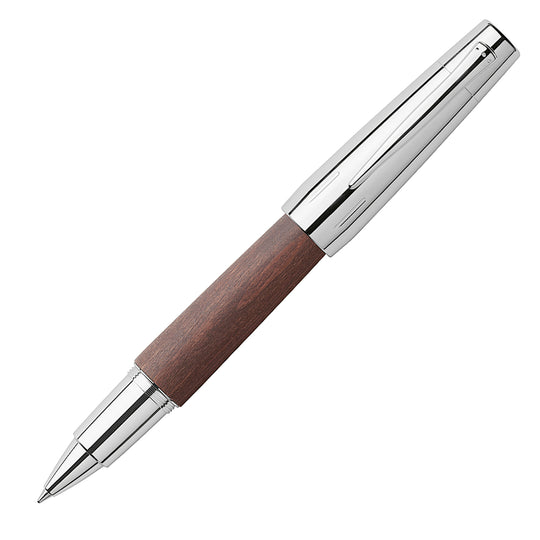 Faber-Castell E-motion Roller Ball Pen - Pearwood Dark Brown CT