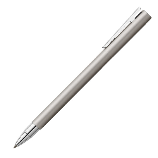 Faber-Castell Neo Slim Roller Ball Pen - Matte Stainless Steel CT