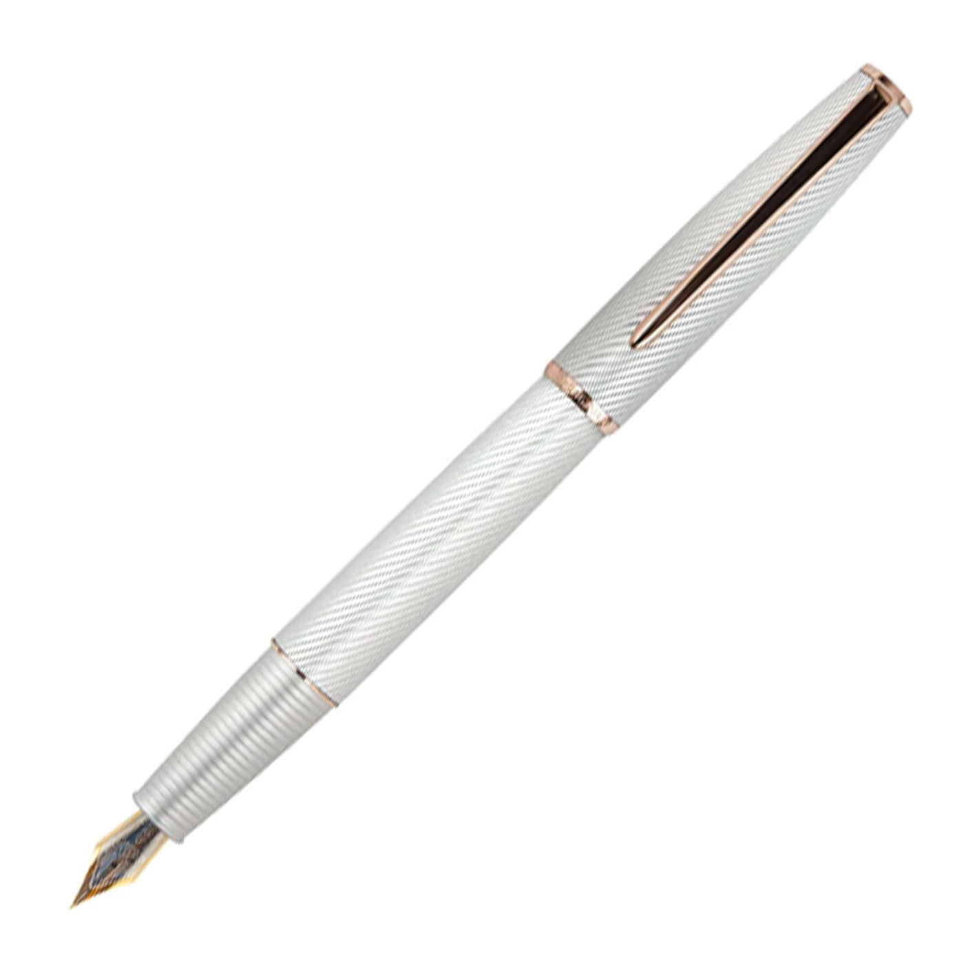 Hongdian A3 Meteor Series Fountain Pen with Pen Pouch & Ink - Silver Rosegold 1
