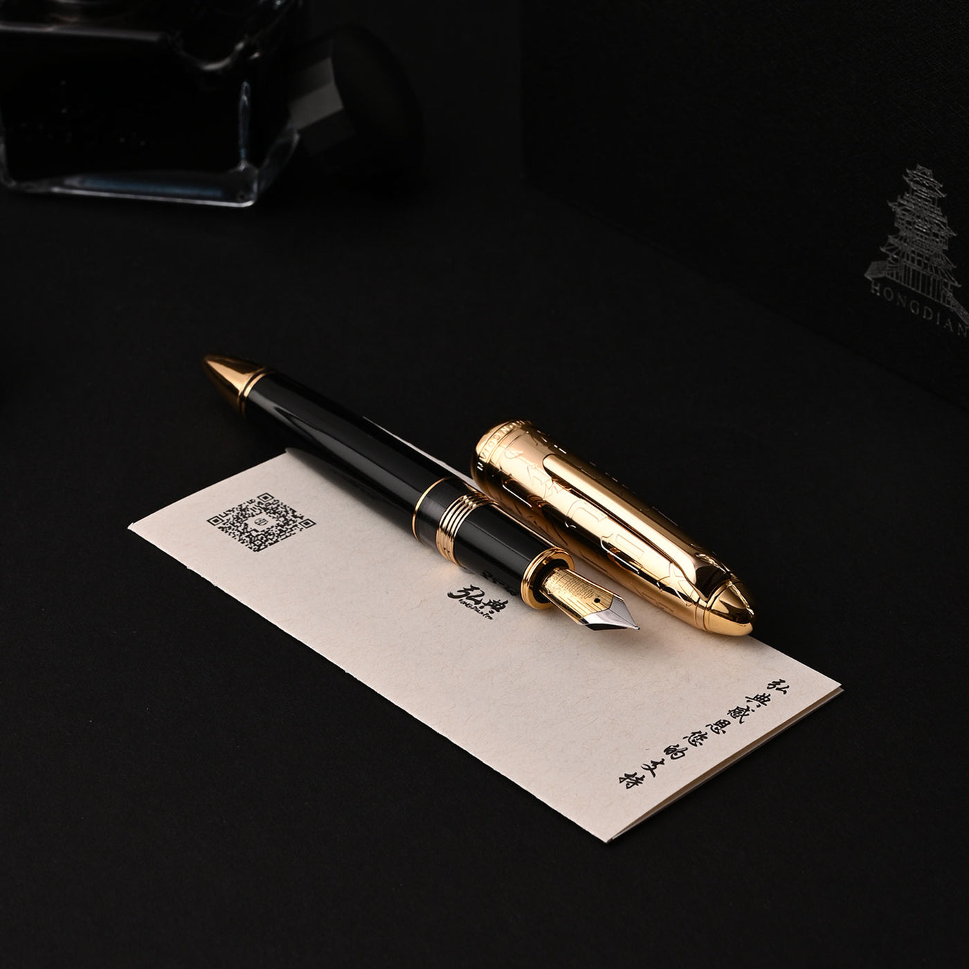 Hongdian N6 Fountain Pen - Black Gold 9