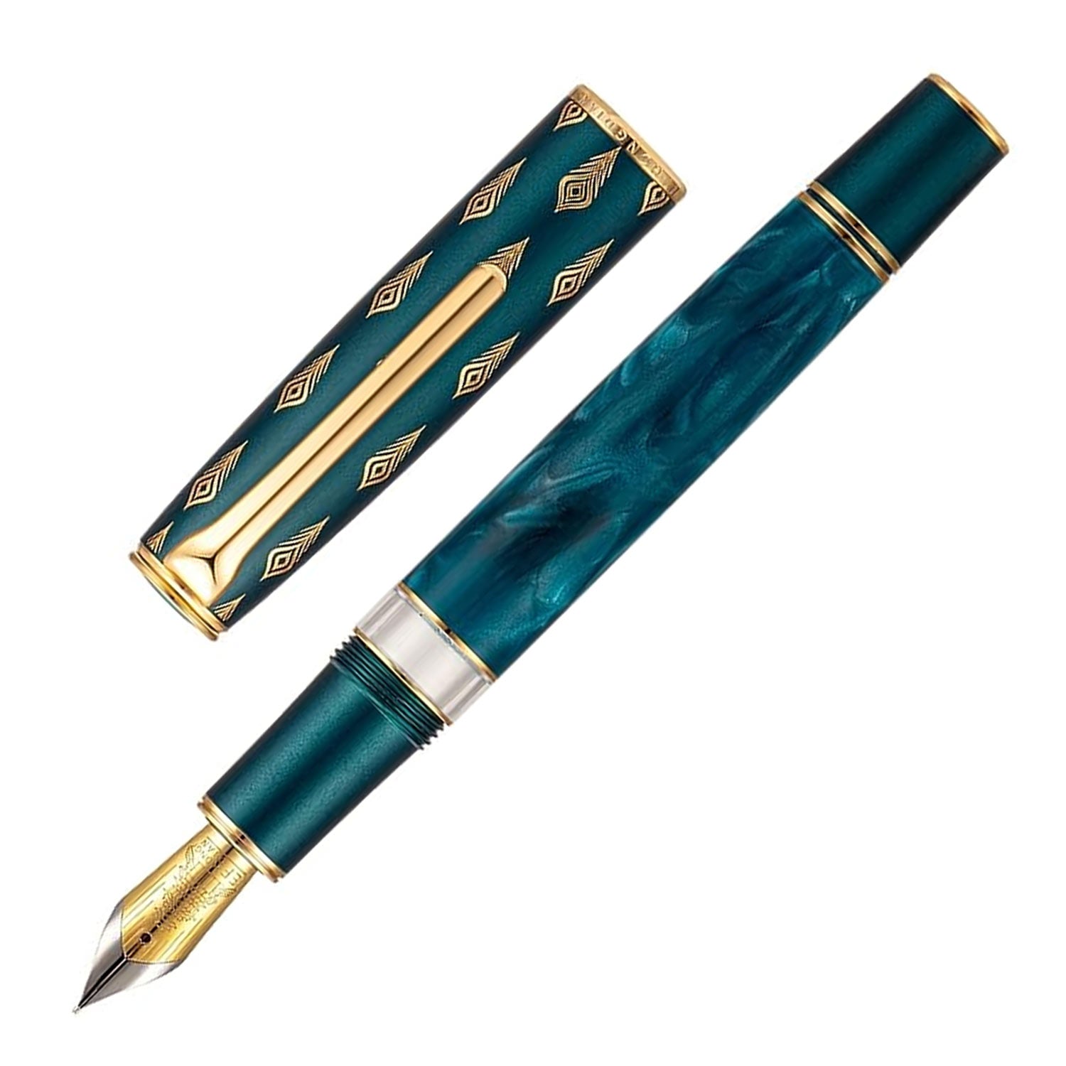 Shop Hongdian N7 Dark Green Fountain Pen Resin Pens Online Hongdian