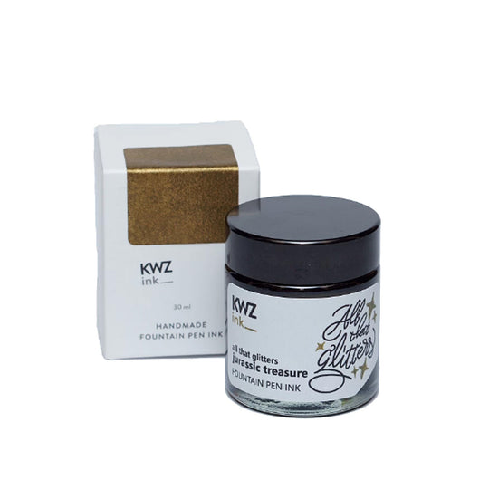 KWZ All That Glitters Jurassic Treasure Ink Bottle, Brown - 30ml