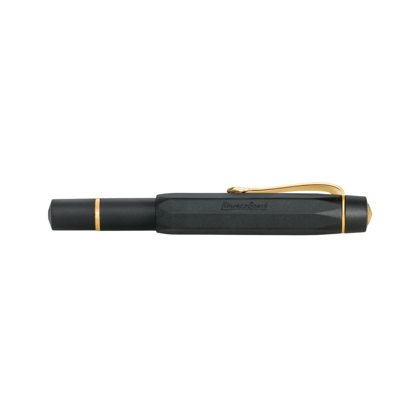 Kaweco Piston AL Sport Fountain Pen with Ink Bottle - Black GT 8