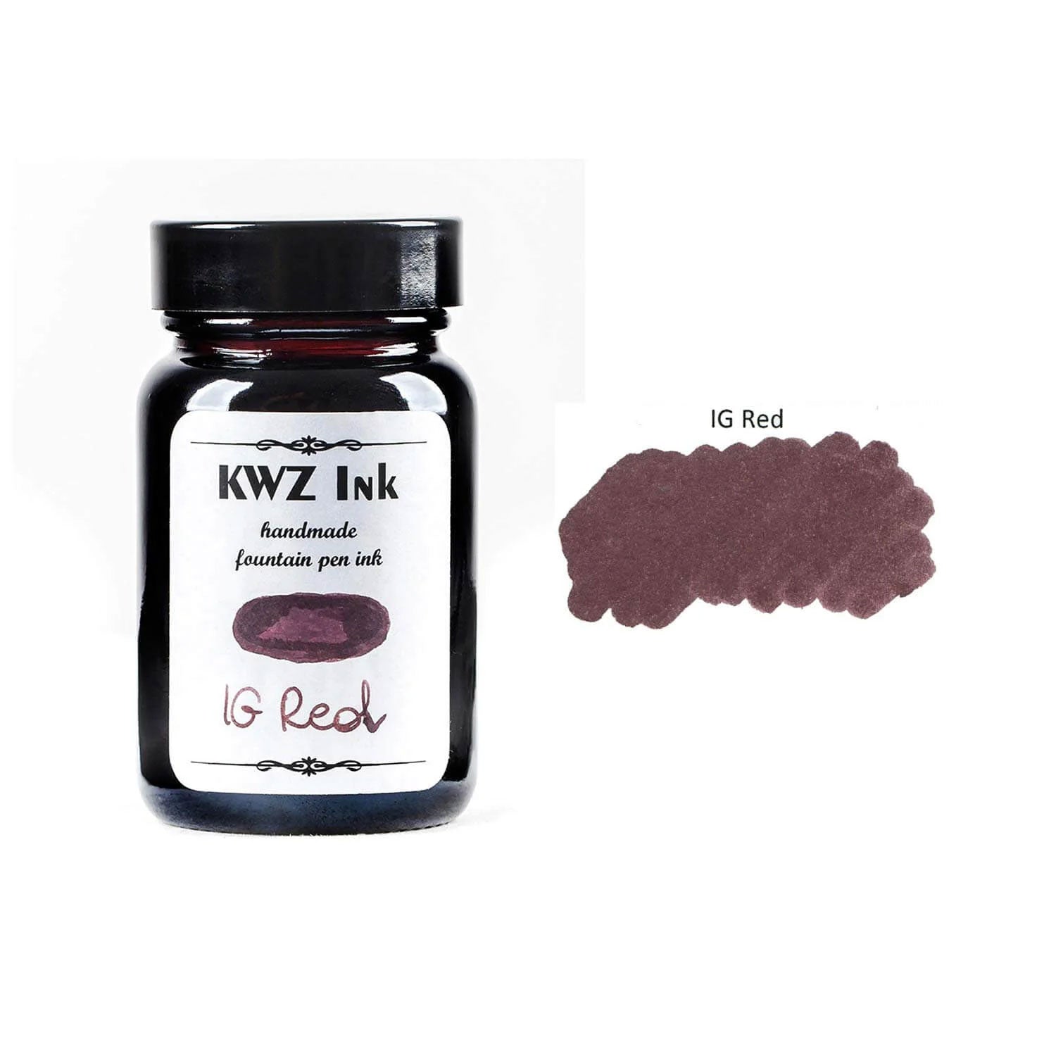 KWZ Iron Gall Red Ink Bottle 60ml Makoba