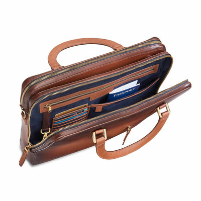 Lapis Bard Ducorium Chester Laptop Business Bag Cognac - 14" Slim 3