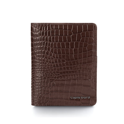 Lapis Bard Mandeville Passport Wallet - Dark Brown