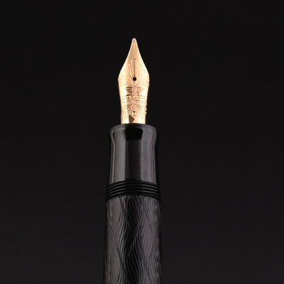 Leonardo MZ Grande Audace Art Nouveau No.6 Fountain Pen - Intense Black GT (Limited Edition) 10