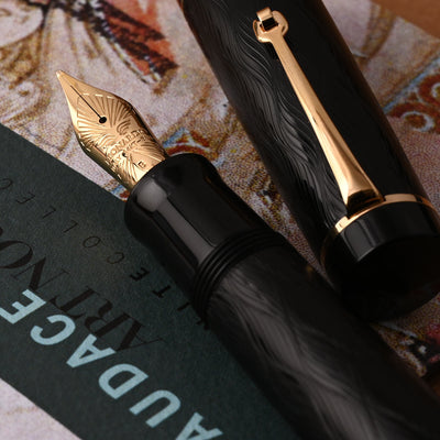 Leonardo MZ Grande Audace Art Nouveau No.6 Fountain Pen - Intense Black GT (Limited Edition) 9