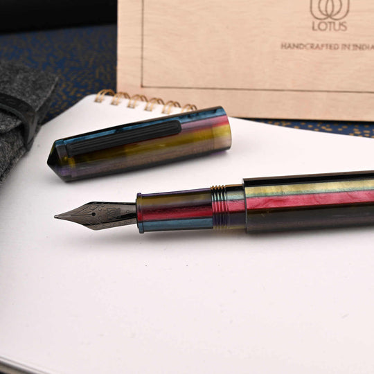 Lotus Saral Halos Special Edition Fountain Pen, Kaleidoscope - Steel Nib