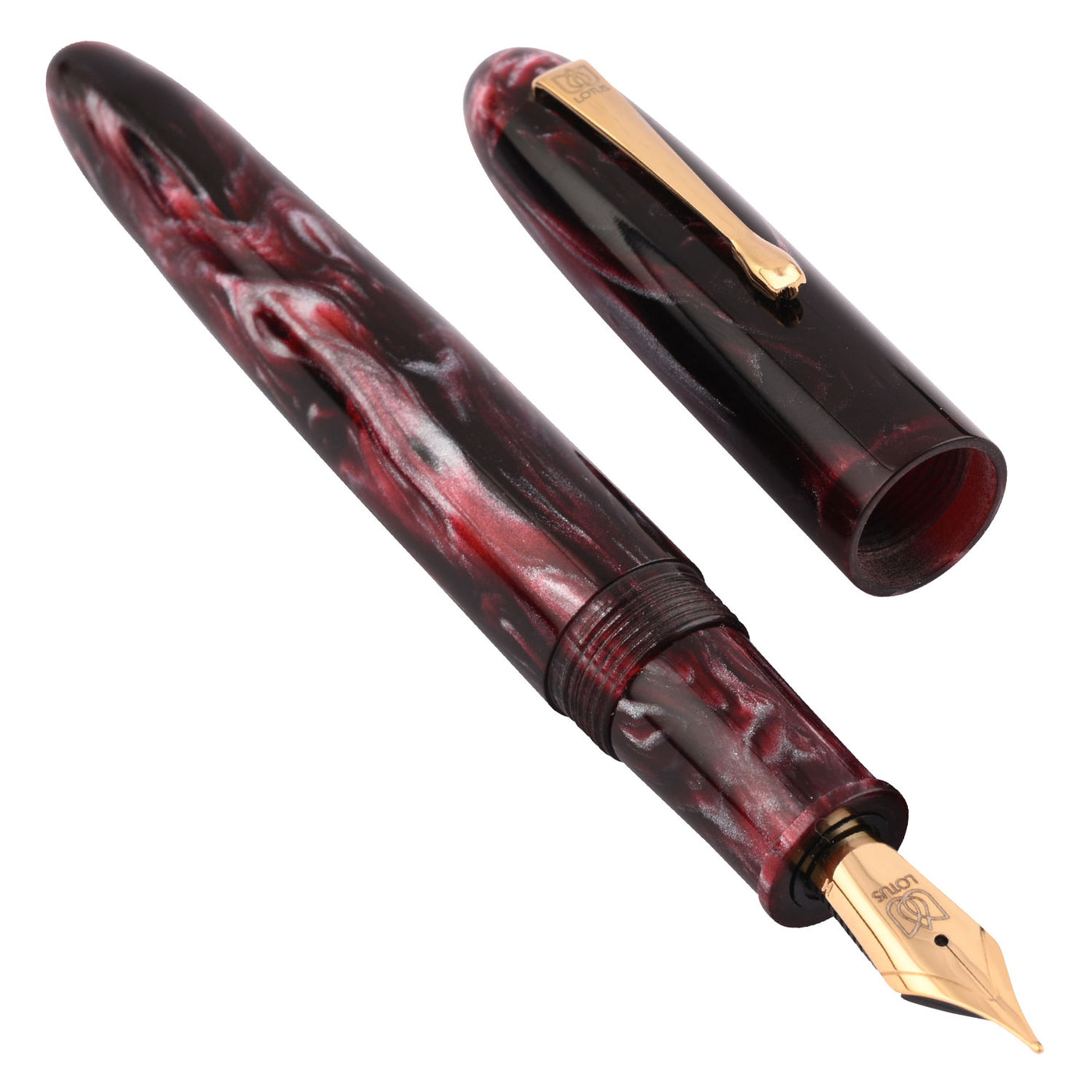 Lotus Shikhar Fountain Pen - Argent Ruby GT 3