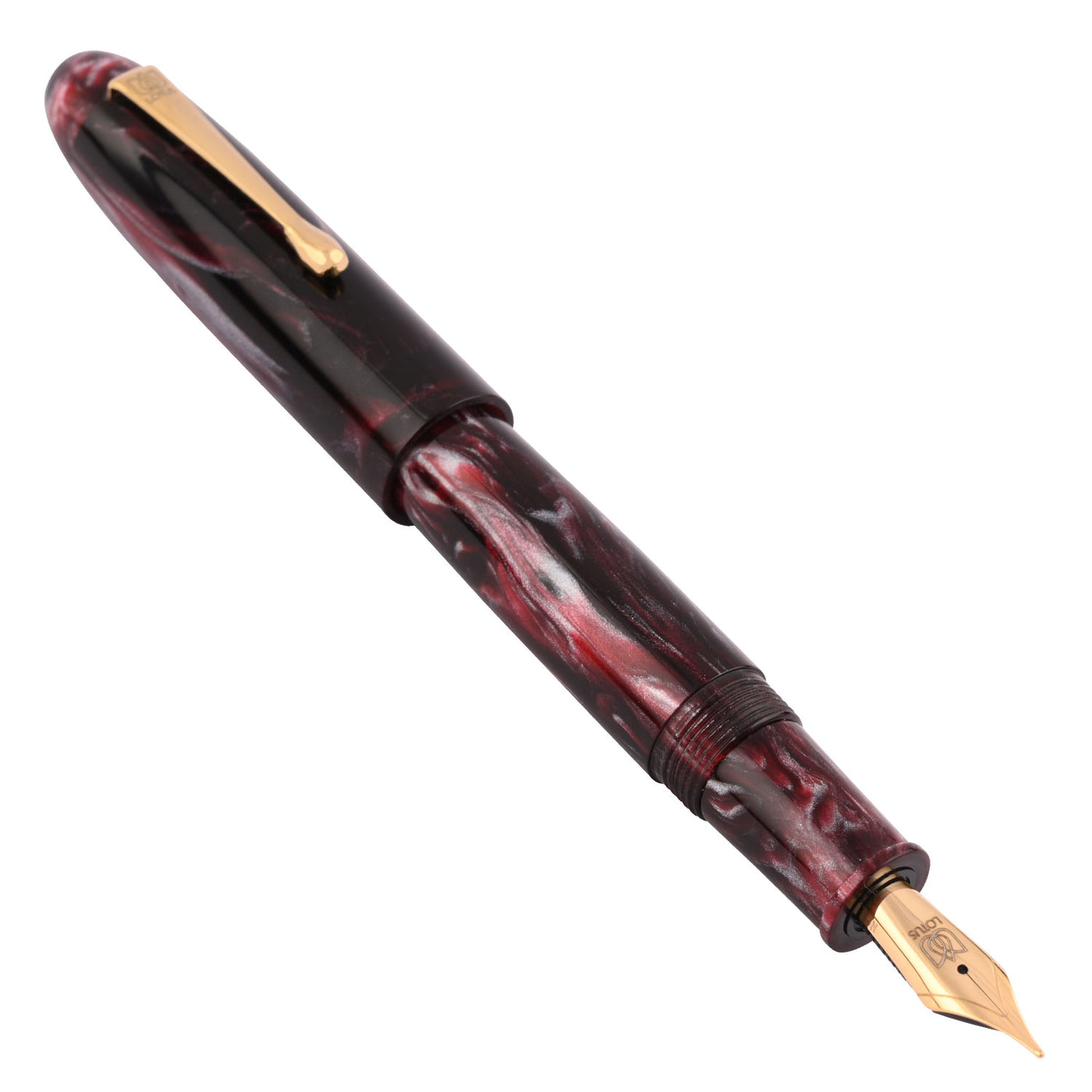 Lotus Shikhar Fountain Pen - Argent Ruby GT 4