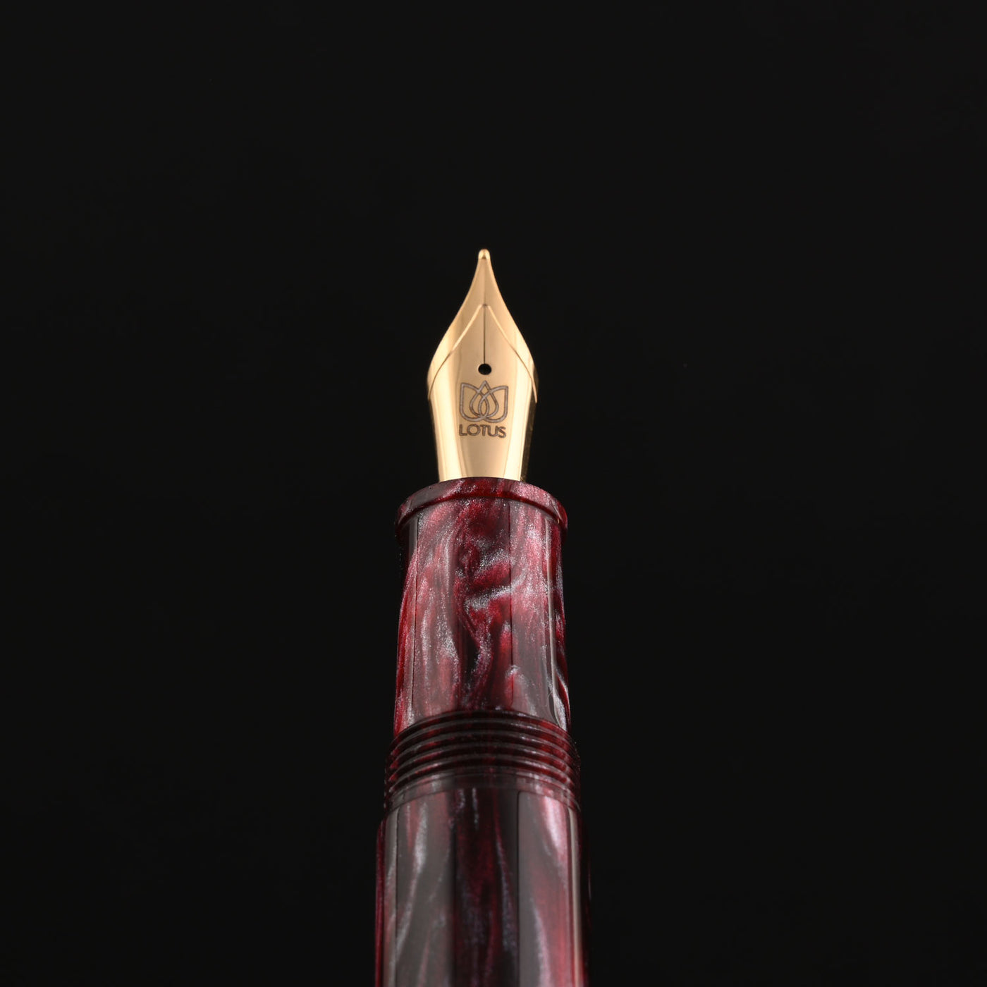Lotus Shikhar Fountain Pen - Argent Ruby GT 7