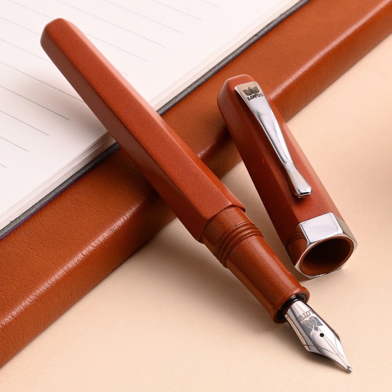 Lotus Estoile Fountain Pen - Orange CT – Makoba