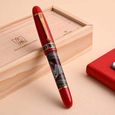 Lotus Fordite Fountain Pen - Everest Red GT 2